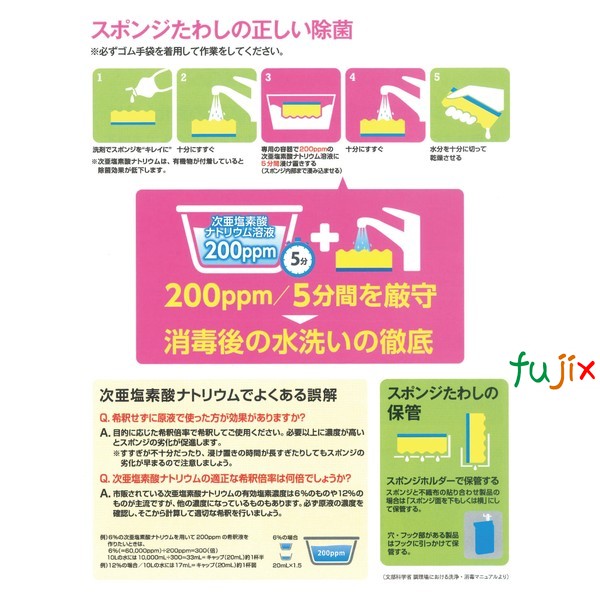 業務用 スポンジ たわし C-560  キクロンプロＱスポンジプラス 小 ピンク60個／ケース