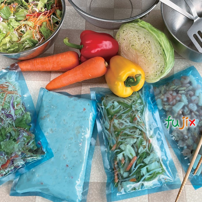 BLUE-1625 三方シール袋 160×250mm 2200枚／ケース 食品OK ナイロンポリ 日本製 カウパック