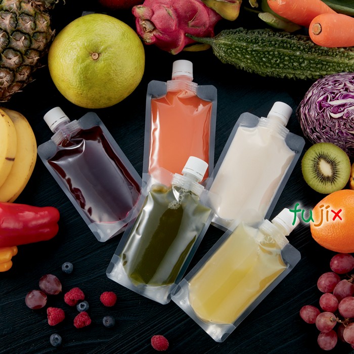 DP16-TN0200S 夢パック スパウトパウチ(キャップ付) スタンド袋 100×150(29)mm 600枚／ケース スパウト口内径16mm 食品OK 日本製 カウパック