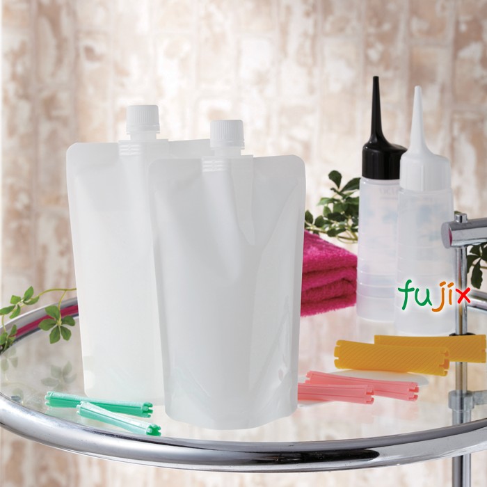 DP16-TW0500 夢パック スパウトパウチ(キャップ付) スタンド袋 120×230(34.5)mm 600枚／ケース スパウト口内径16mm 食品不可 日本製 カウパック