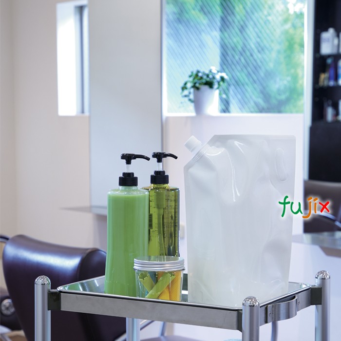 DP16-TW3000C 夢パック スパウトパウチ(キャップ付) スタンド袋 250×350(59.5)mm 300枚／ケース スパウト口内径16mm 食品OK 日本製 カウパック