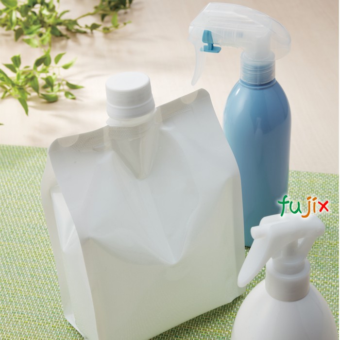 DP21-GW1000 夢パック スパウトパウチ(キャップ付) ガゼット袋 135×80×240mm 400枚／ケース スパウト口内径21mm 食品OK 日本製 カウパック