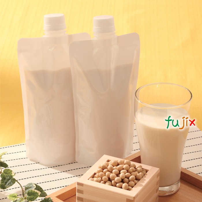 DP21-TW0100 夢パック スパウトパウチ(キャップ付) スタンド袋 100×120(29)mm 800枚／ケース スパウト口内径21mm 食品OK 日本製 カウパック