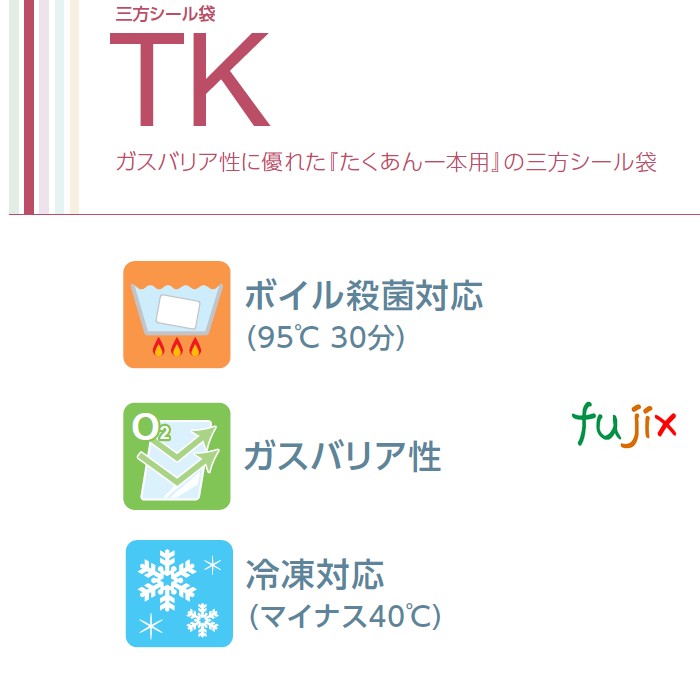 TK-1 三方シール袋 100×400mm 3300枚／ケース 食品OK ナイロンポリ 日本製 カウパック